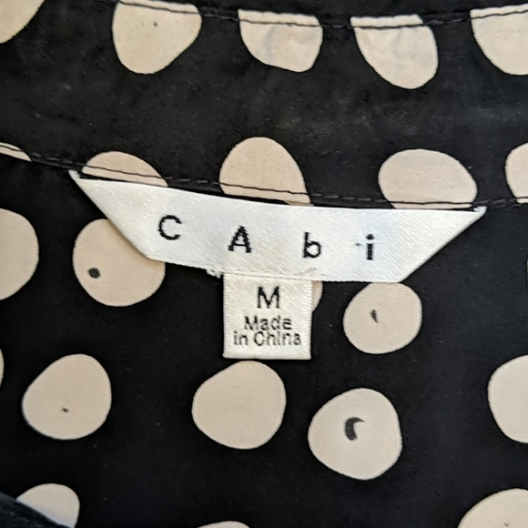 CAbi 100% silk polka dot blouse - Picture 5 of 7